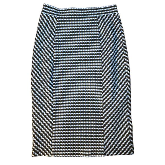 Maeve by Anthropologie Blue Textured Geometric Pencil Skirt Size XS - Picture 3 of 11